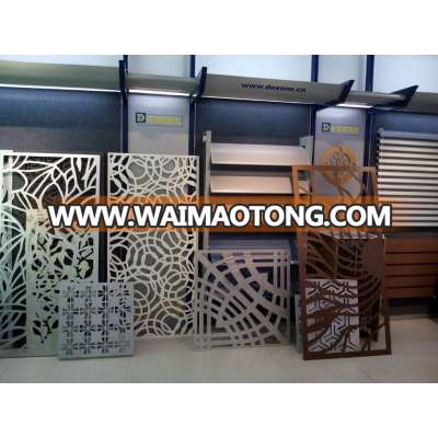 Metal decorative perforated screen metal room divider/garden partition panel